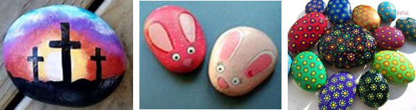 decorated pebbles