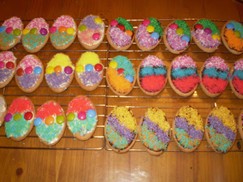 Iced Easter biscuits