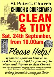 St Peter's Church & Churchyard Clean and Tidy - Please help!
